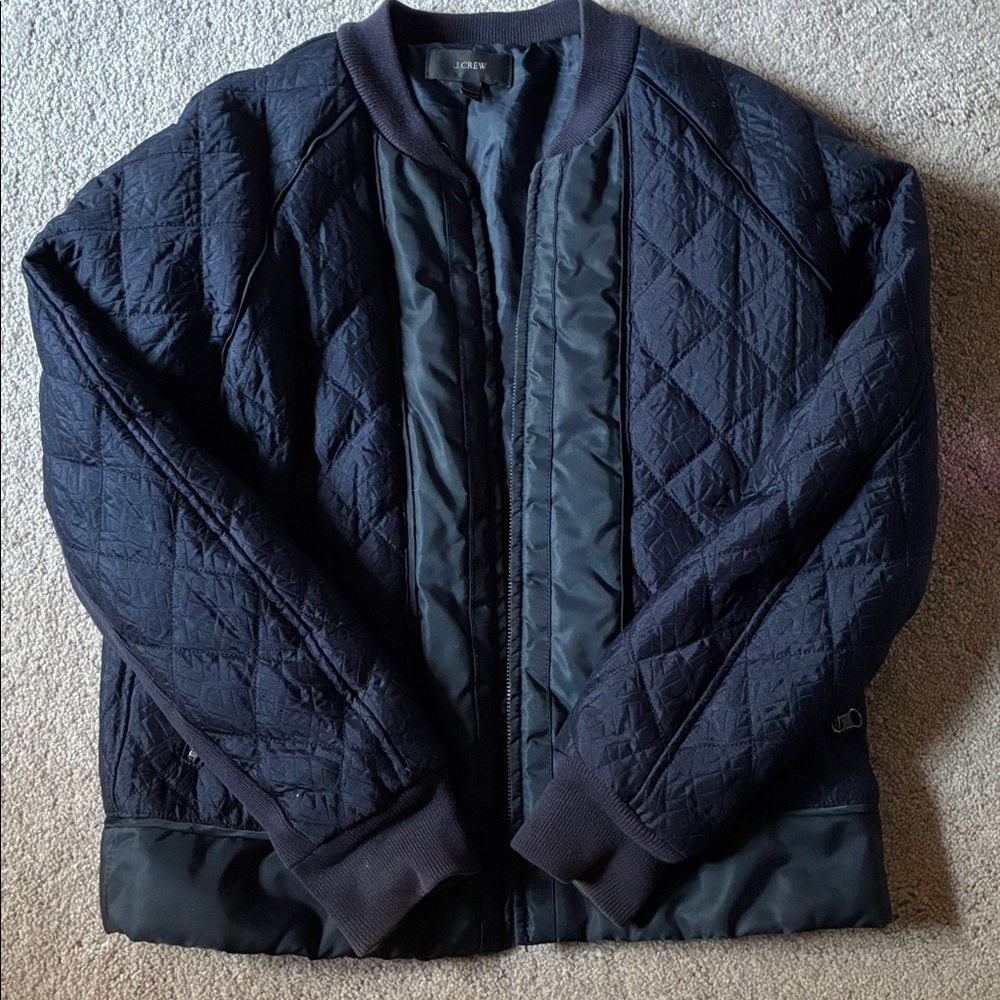 Blue J.Crew bomber jacket